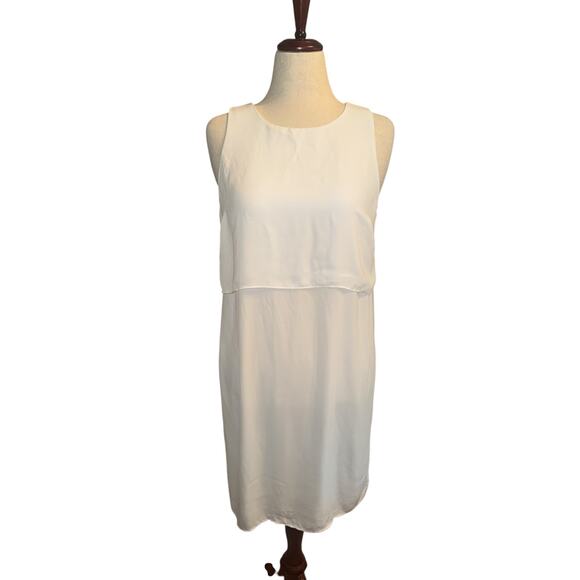 White sheer tunic with side slits - Picture 1 of 8